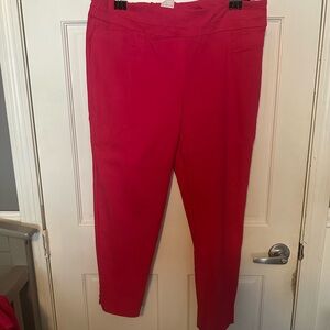 Zac & Rachel Vibrant Red Cropped Pants